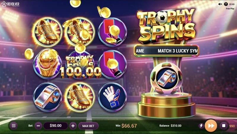 Trophy Spins World Cup 26 - การจ่ายเงินรางวัลตัวคูณใน Baller Bonus